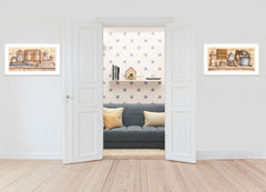 Set Of Two My Happy Place 1 White Framed Print Wall Art