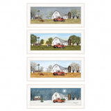 Set Of Four Billy Jacobs Four Seasons Collection V White Frame White Framed Print Wall Art - Homeroots - Flyclothing LLC