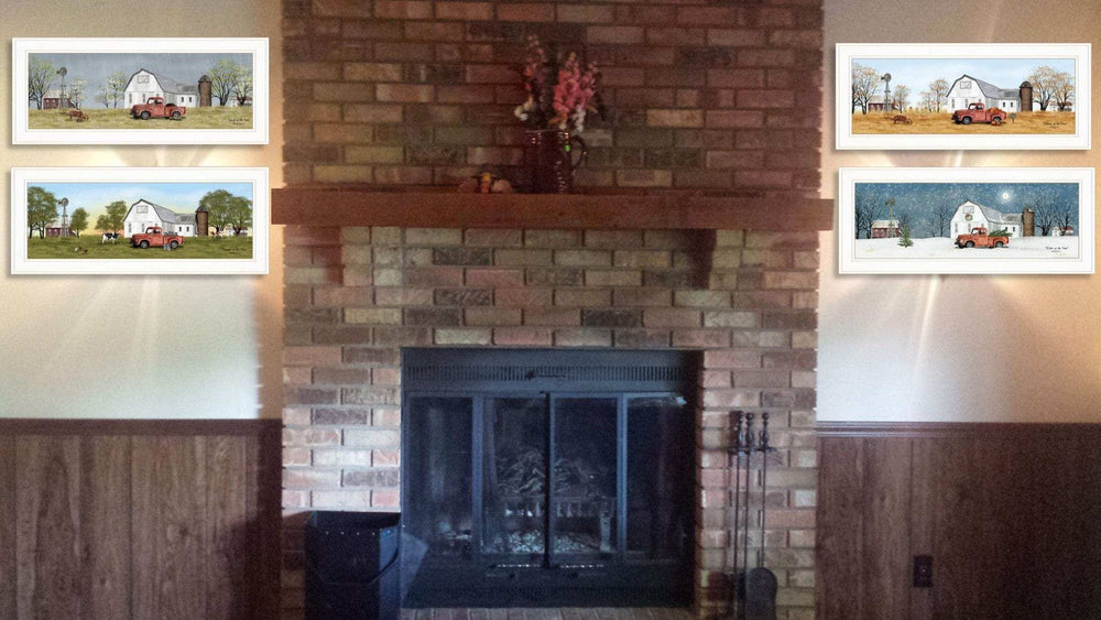 Set Of Four Billy Jacobs Four Seasons Collection V White Frame White Framed Print Wall Art - Homeroots - Flyclothing LLC