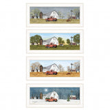 Set Of Four Billy Jacobs Four Seasons Collection V White Frame White Framed Print Wall Art - Homeroots - Flyclothing LLC