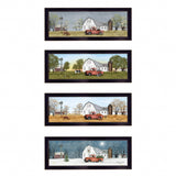 Set Of Four Billy Jacobs Four Seasons Collection V Black Frame 3 Black Framed Print Wall Art - Homeroots - Flyclothing LLC