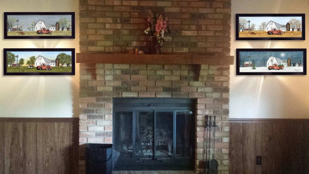 Set Of Four Billy Jacobs Four Seasons Collection V Black Frame 3 Black Framed Print Wall Art - Homeroots - Flyclothing LLC