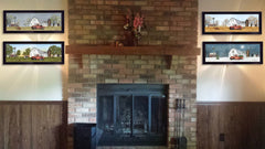 Set Of Four Billy Jacobs Four Seasons Collection V Black Frame 3 Black Framed Print Wall Art