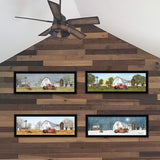 Set Of Four Billy Jacobs Four Seasons Collection VII 3 Black Framed Print Wall Art - Homeroots - Flyclothing LLC