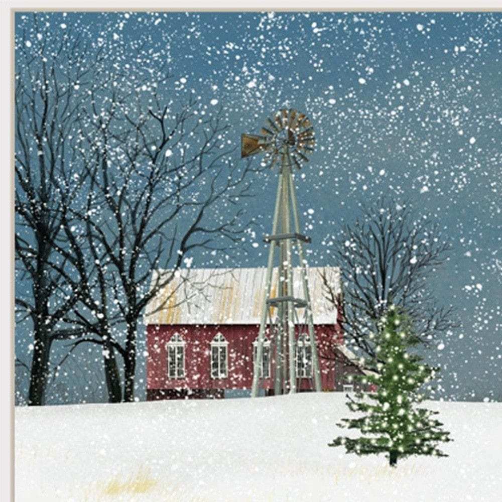 Set Of Two Autumn And Winter White Framed Print Wall Art - Homeroots - Flyclothing LLC