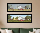 Set Of Two Billy Jacobs Summer or Spring Seasonal Black Frame Black Framed Print Wall Art - Homeroots - Flyclothing LLC