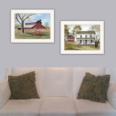 Set Of Two Summers End 1 White Framed Print Wall Art - Homeroots