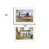 Set Of Two Summers End 1 White Framed Print Wall Art - Homeroots - Flyclothing LLC