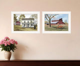 Set Of Two Summers End 1 White Framed Print Wall Art - Homeroots - Flyclothing LLC