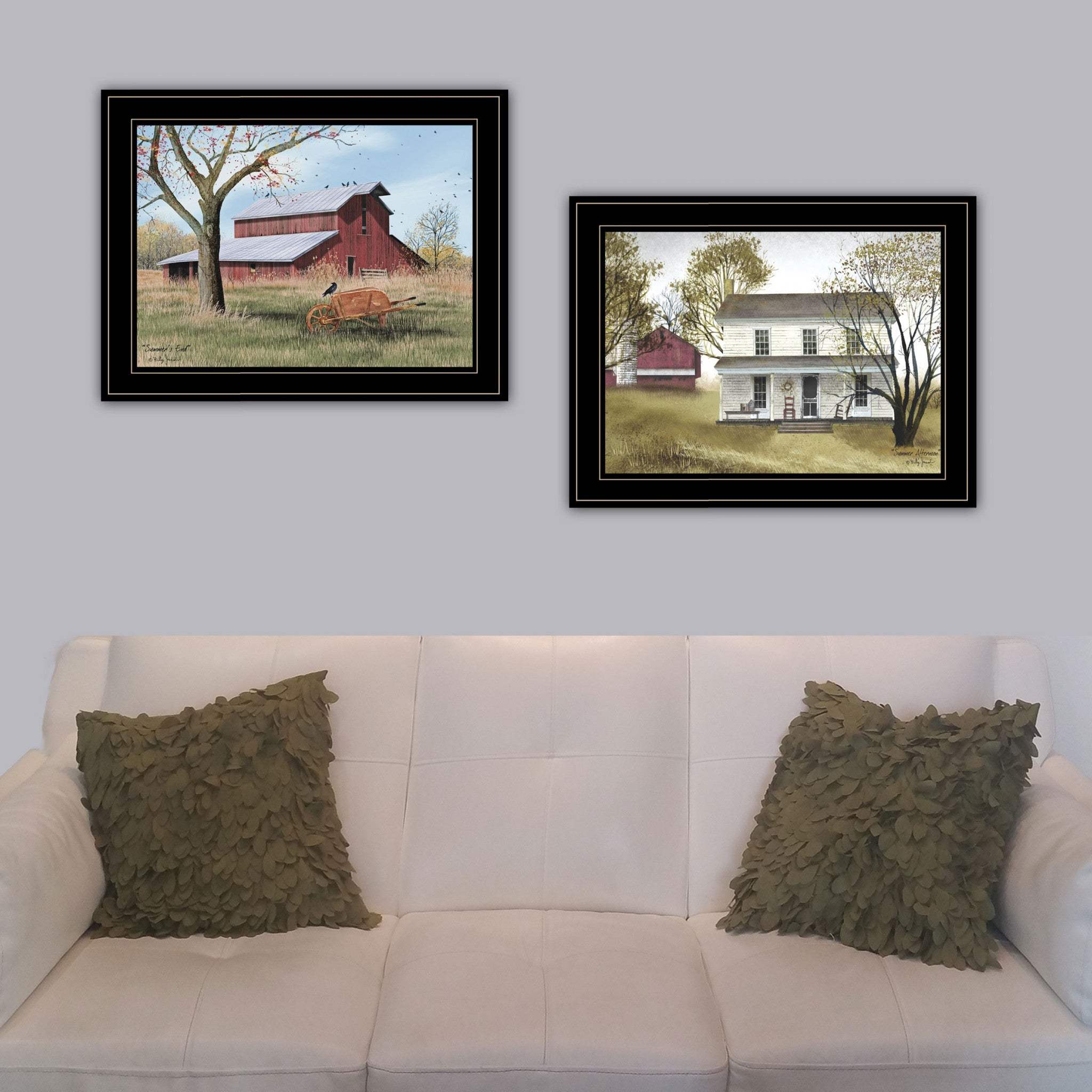 Set Of Two Summers End 2 Black Framed Print Wall Art - Homeroots - Flyclothing LLC
