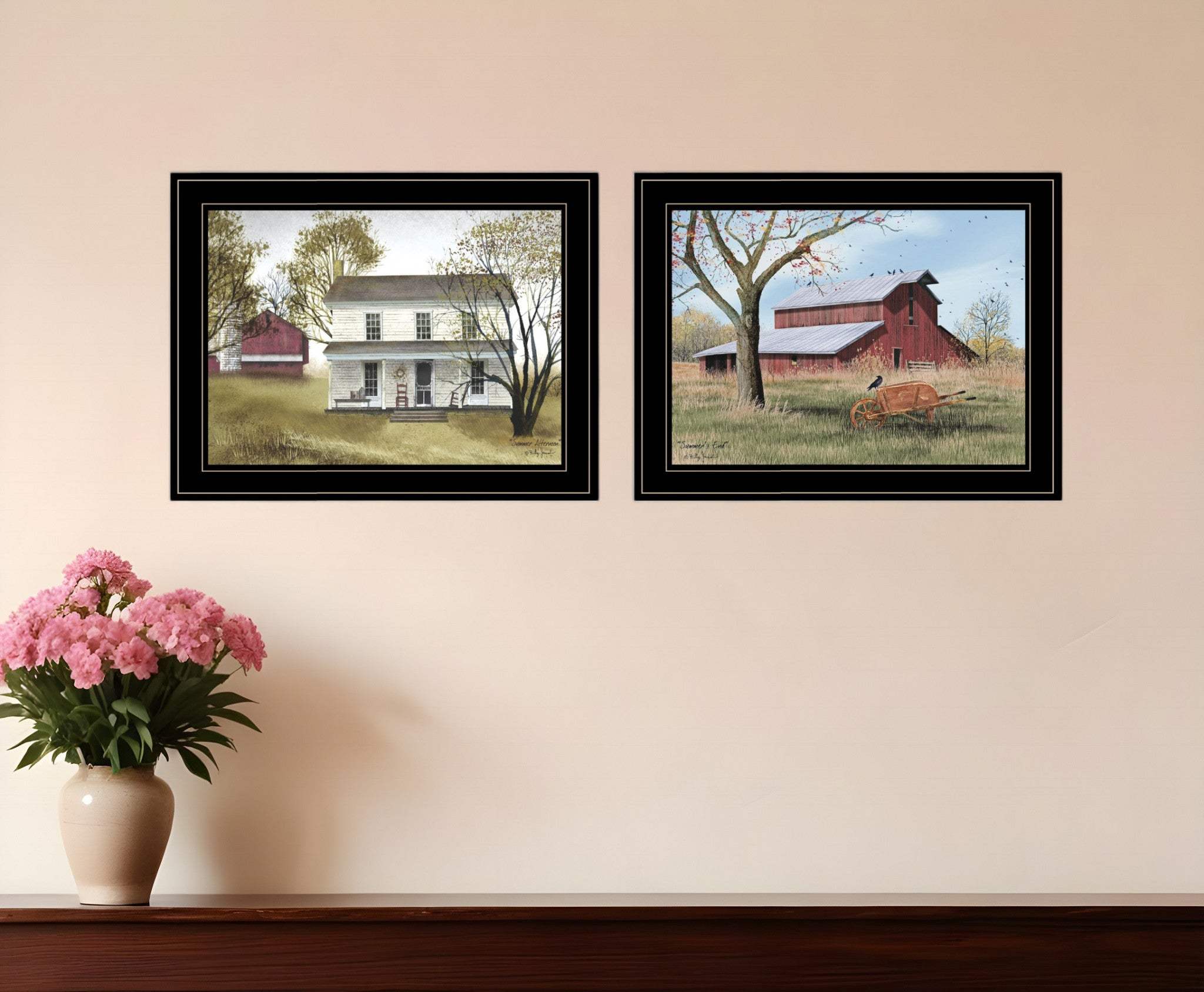 Set Of Two Summers End 2 Black Framed Print Wall Art - Homeroots - Flyclothing LLC