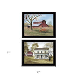 Set Of Two End of Summer 2 Black Framed Print Wall Art - Homeroots - Flyclothing LLC