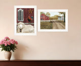 Set Of Two Good Morning 1 White Framed Print Wall Art - Homeroots