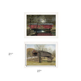 Set Of Two Bridge Collection I 1 White Framed Print Wall Art - Homeroots - Flyclothing LLC