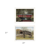 Set Of Two Bridge Collection I 1 White Framed Print Wall Art - Homeroots - Flyclothing LLC