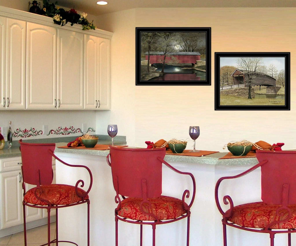 Set Of Two Bridge Collection I 2 Black Framed Print Wall Art - Homeroots - Flyclothing LLC