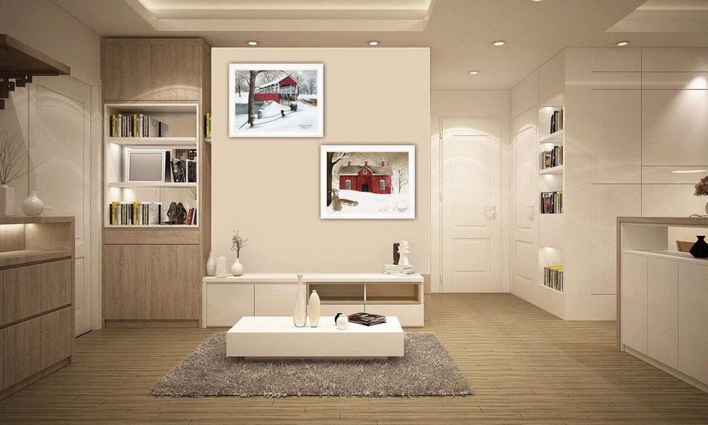 Set Of Two Crisp and New Fallen Snow 1 White Framed Print Wall Art - Homeroots - Flyclothing LLC