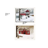 Set Of Two Crisp and New Fallen Snow 1 White Framed Print Wall Art - Homeroots - Flyclothing LLC