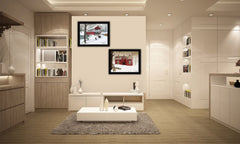 Set Of Two Crisp and New Fallen Snow 2 Black Framed Print Wall Art