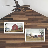 Set Of Two Goin to Market 1 White Framed Print Wall Art - Homeroots