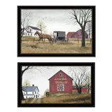 Set Of Two Goin to Market 2 Black Framed Print Wall Art - Homeroots