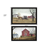 Set Of Two Goin to Market 2 Black Framed Print Wall Art - Homeroots - Flyclothing LLC