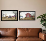 Set Of Two Goin to Market 2 Black Framed Print Wall Art - Homeroots - Flyclothing LLC