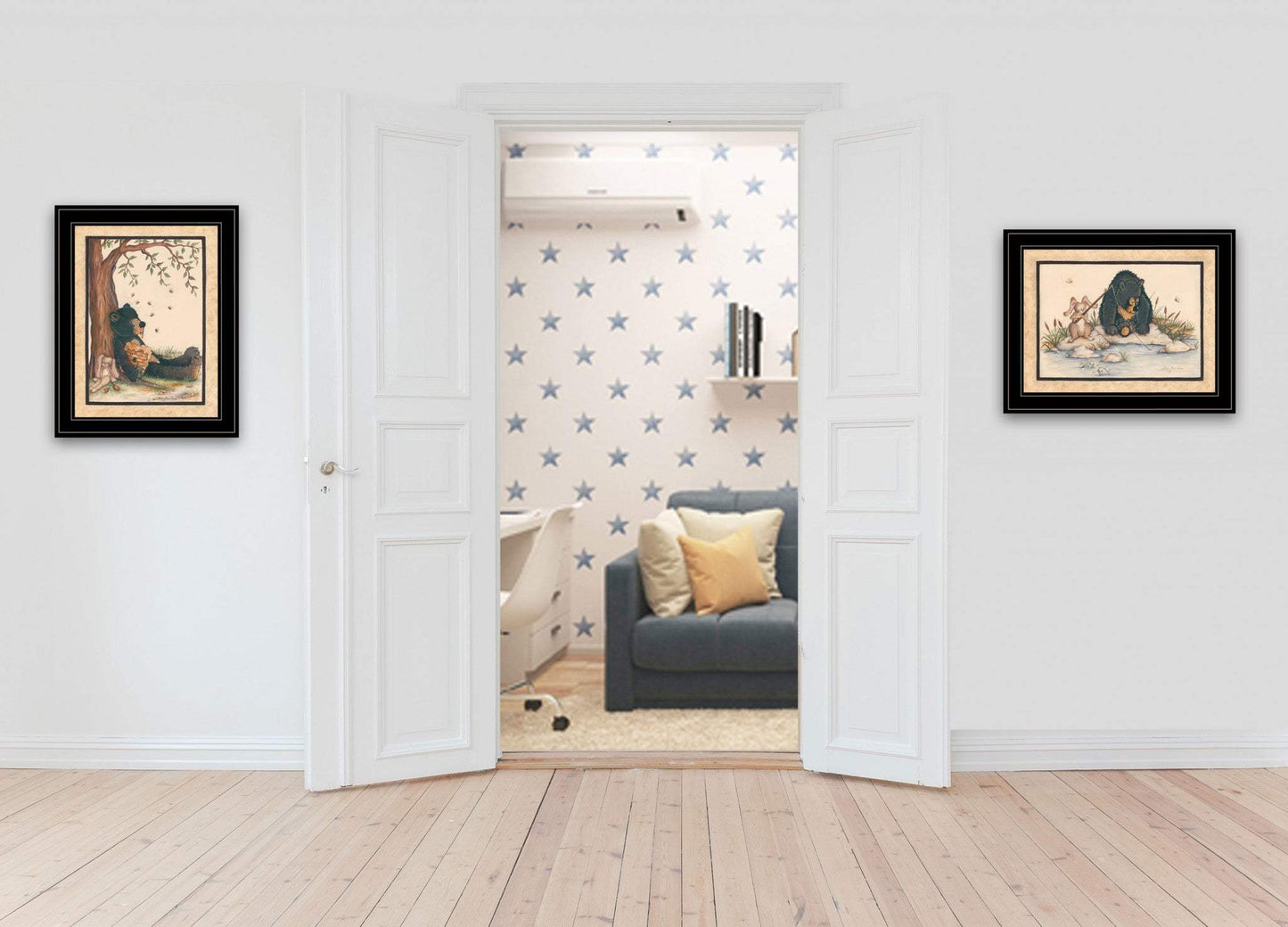 Set Of Two Gone Fishing 2 Black Framed Print Wall Art - Homeroots - Flyclothing LLC