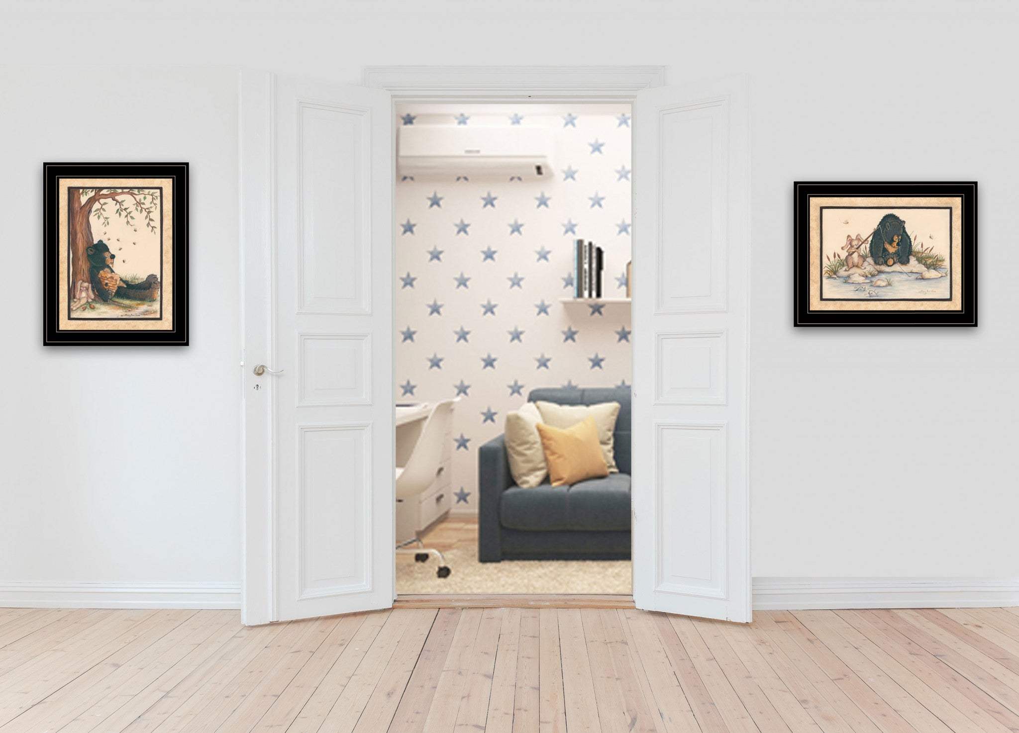 Set Of Two Gone Fishing 2 Black Framed Print Wall Art - Homeroots - Flyclothing LLC