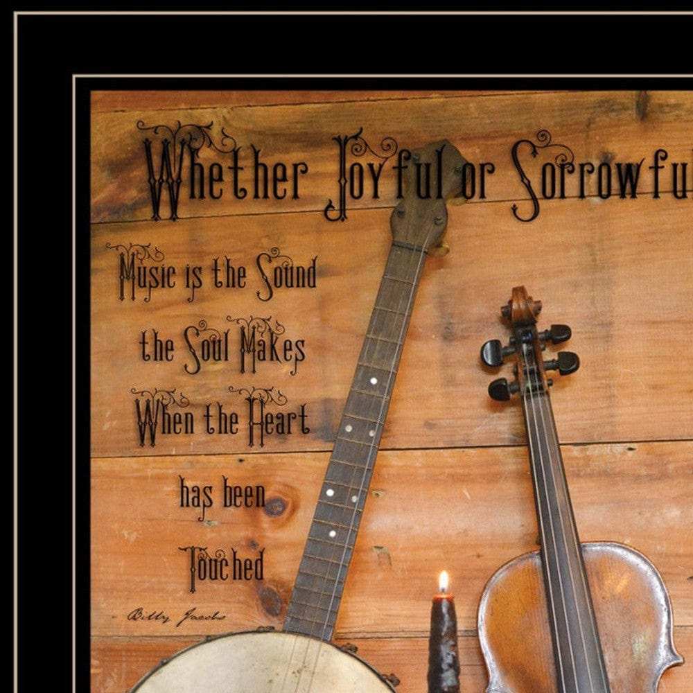 Set Of Two Music or Nevermore 2 Black Framed Print Wall Art - Homeroots - Flyclothing LLC