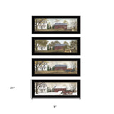 Set Of Four Seasons on the Farm Black Framed Print Wall Art - Homeroots - Flyclothing LLC