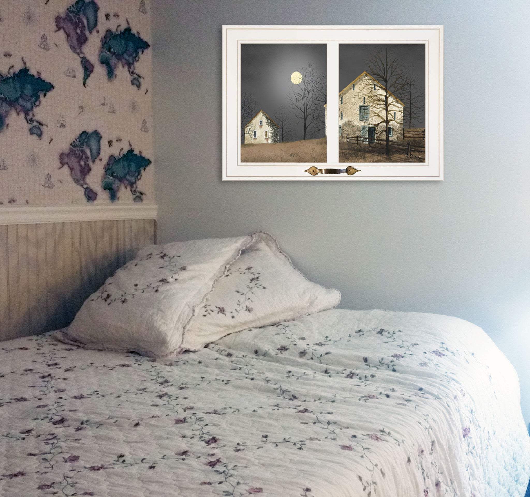 Still of the Night 4 White Framed Print Wall Art - Homeroots - Flyclothing LLC
