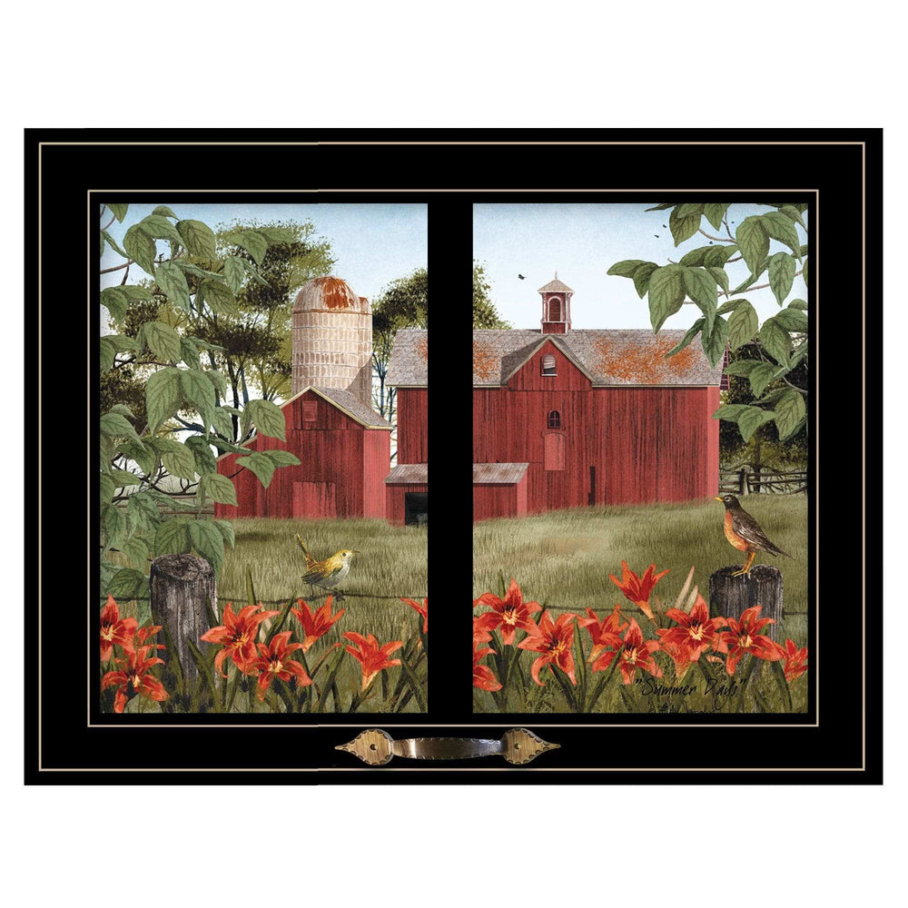 Summer Days 4 Black Framed Print Wall Art - Homeroots - Flyclothing LLC