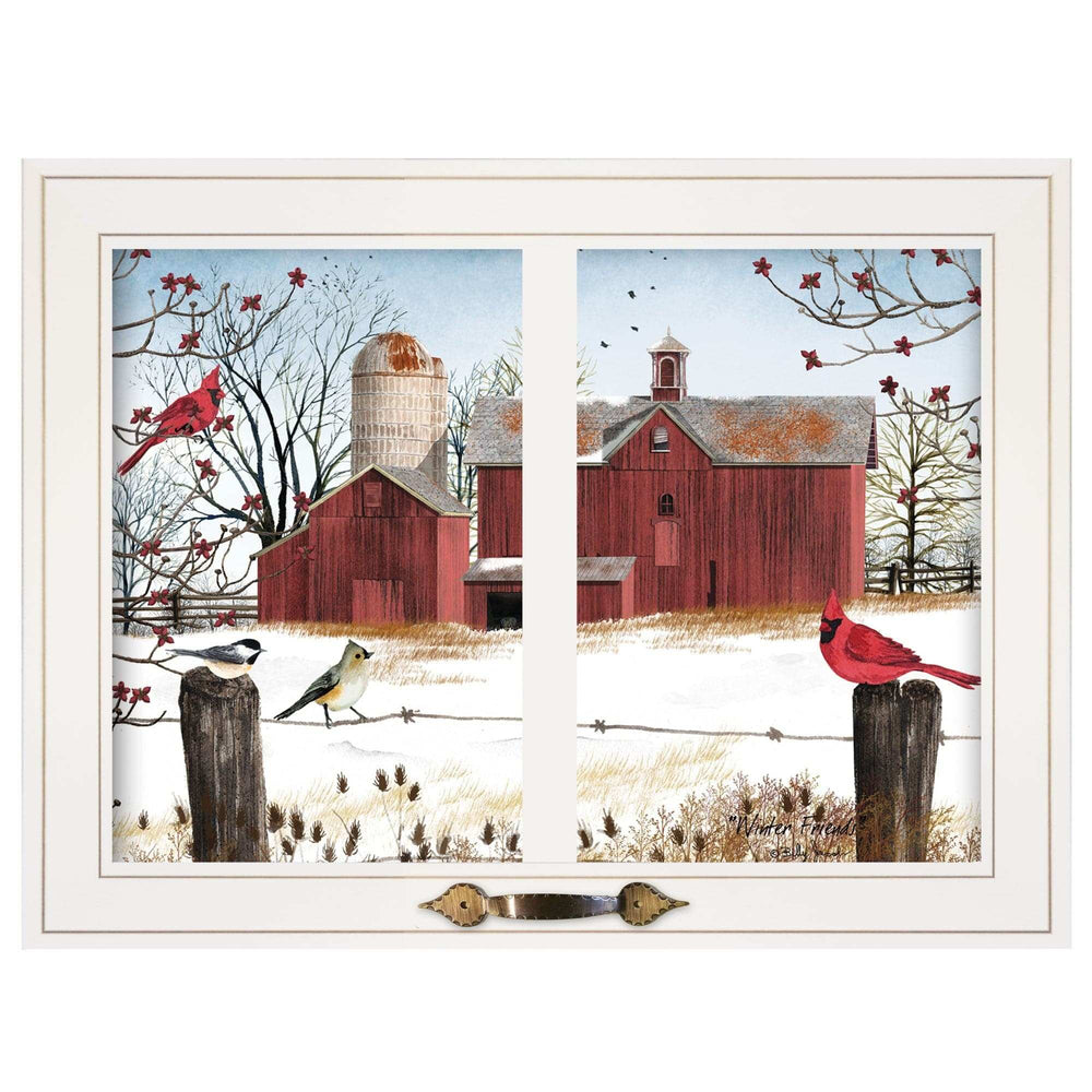 Winter Friends 5 White Framed Print Wall Art - Homeroots - Flyclothing LLC