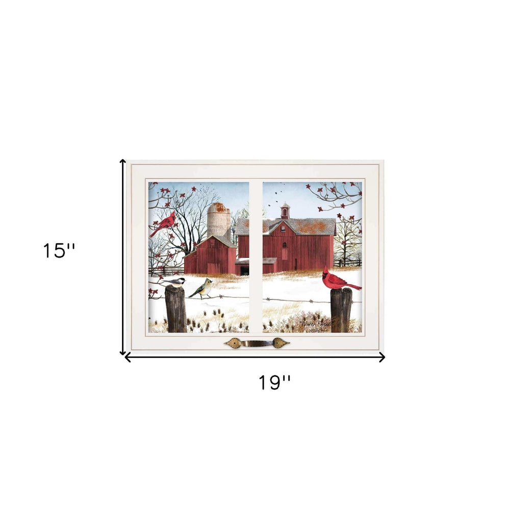 Winter Friends 5 White Framed Print Wall Art - Homeroots - Flyclothing LLC