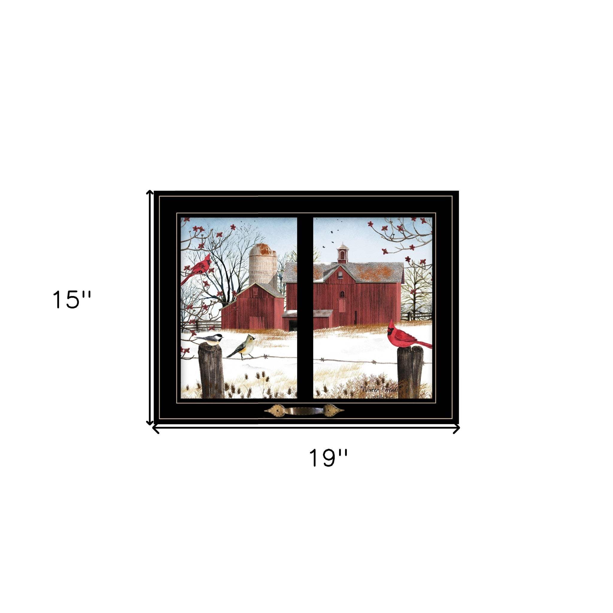 Winter Friends 6 Black Framed Print Wall Art - Homeroots - Flyclothing LLC