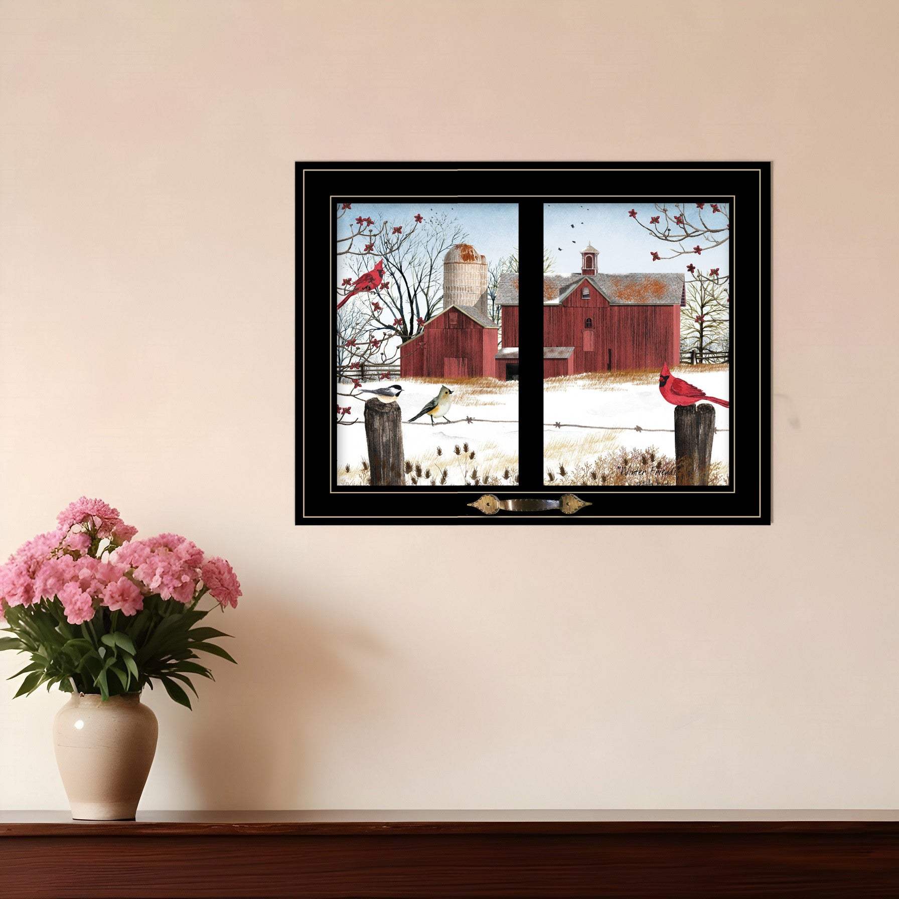 Winter Friends 6 Black Framed Print Wall Art - Homeroots - Flyclothing LLC