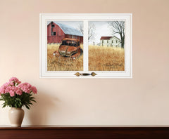 Granddads Old Truck 9 White Framed Print Wall Art - Homeroots