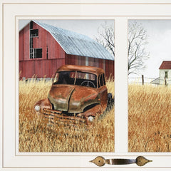 Granddads Old Truck 9 White Framed Print Wall Art - Homeroots
