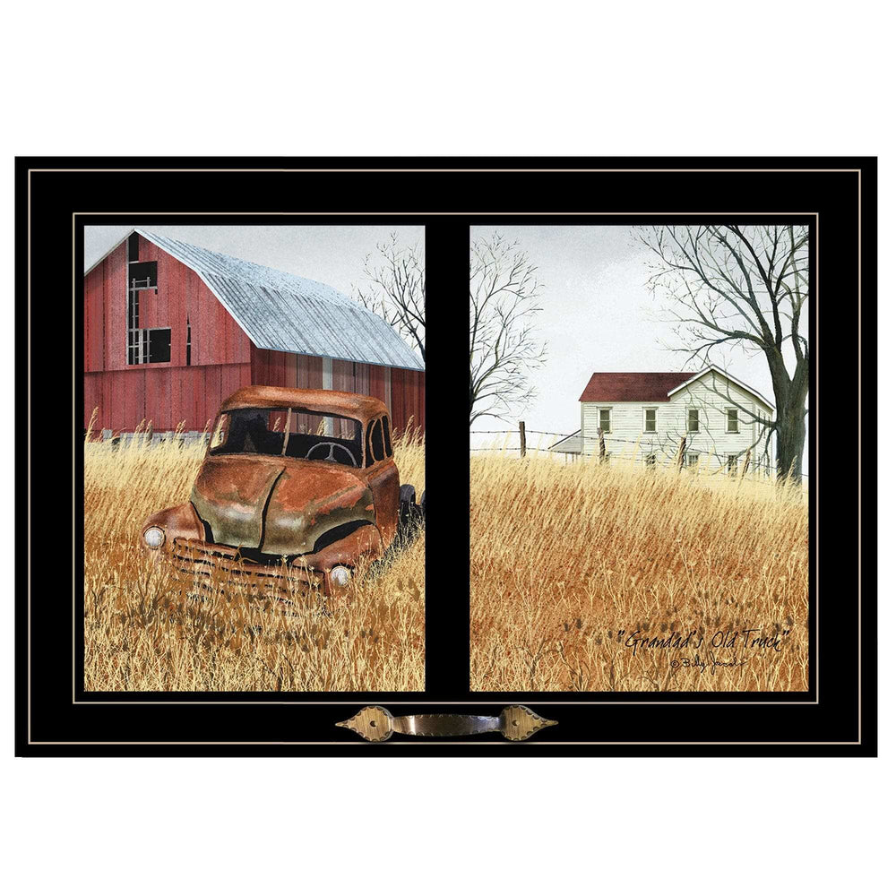 Granddads Old Truck 8 Black Framed Print Wall Art - Homeroots - Flyclothing LLC