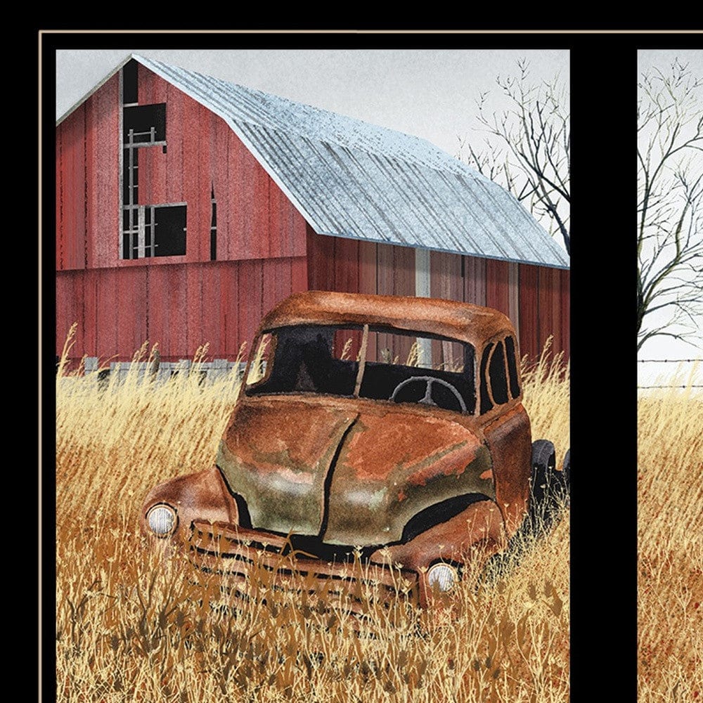 Granddads Old Truck 8 Black Framed Print Wall Art - Homeroots