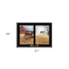 Granddads Old Truck 8 Black Framed Print Wall Art - Homeroots