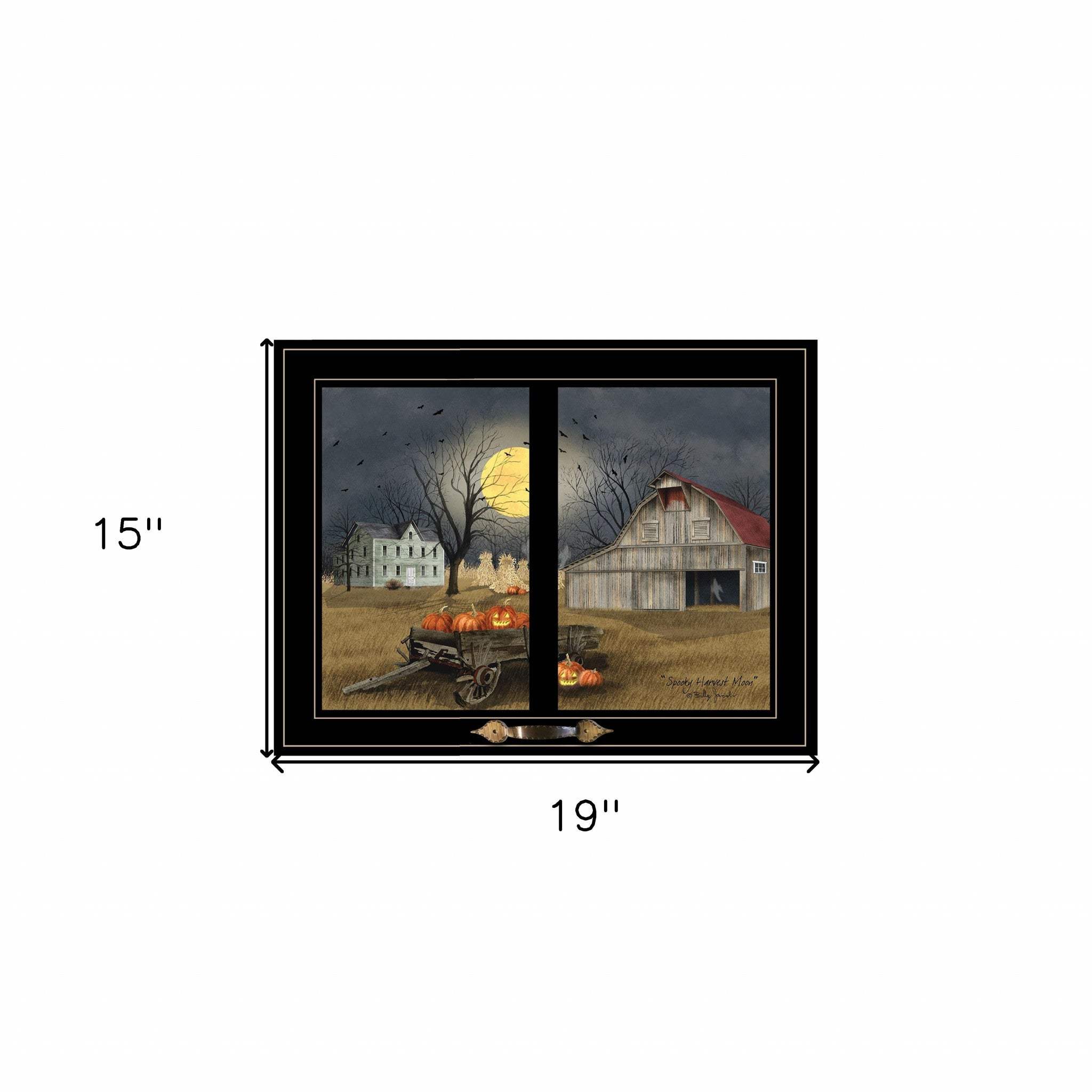 Spooky Harvest Moon 7 Black Framed Print Kitchen Wall Art - Homeroots - Flyclothing LLC