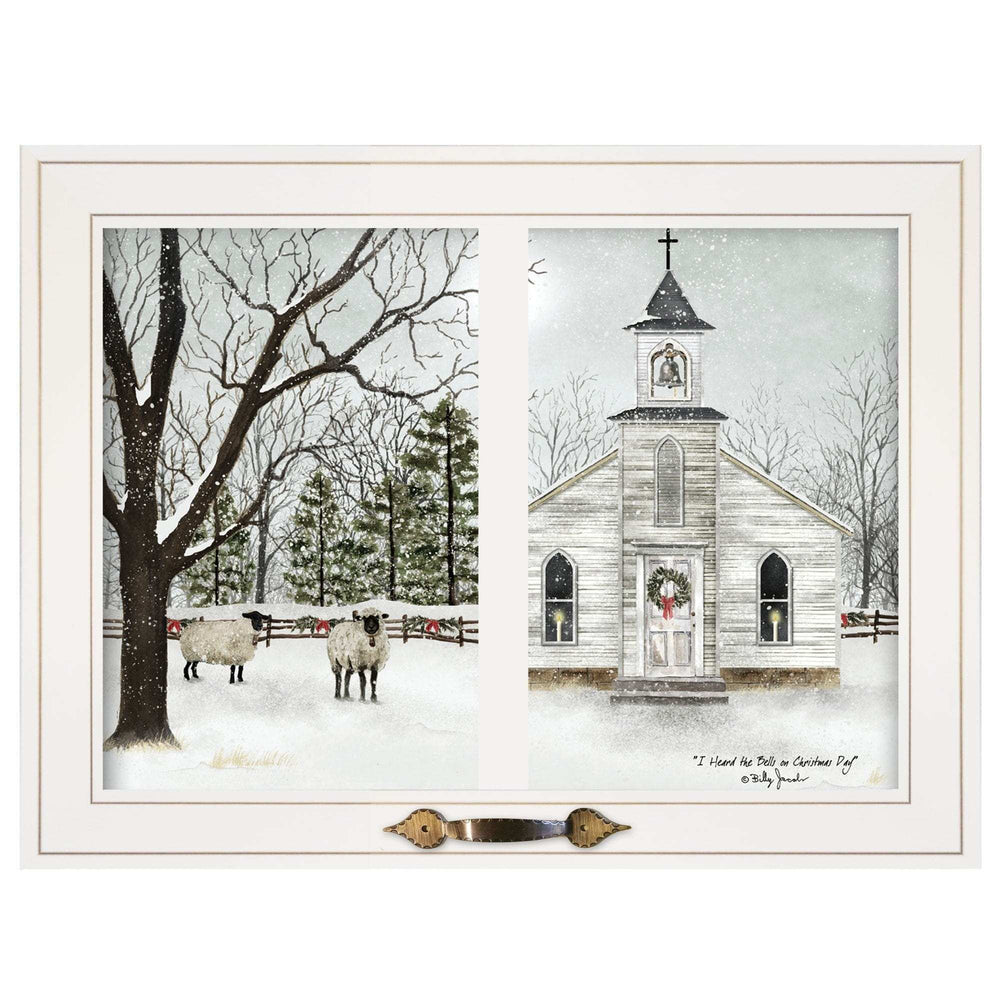 I Heard the Bells on Christmas Day 1 White Framed Print Wall Art - Homeroots - Flyclothing LLC