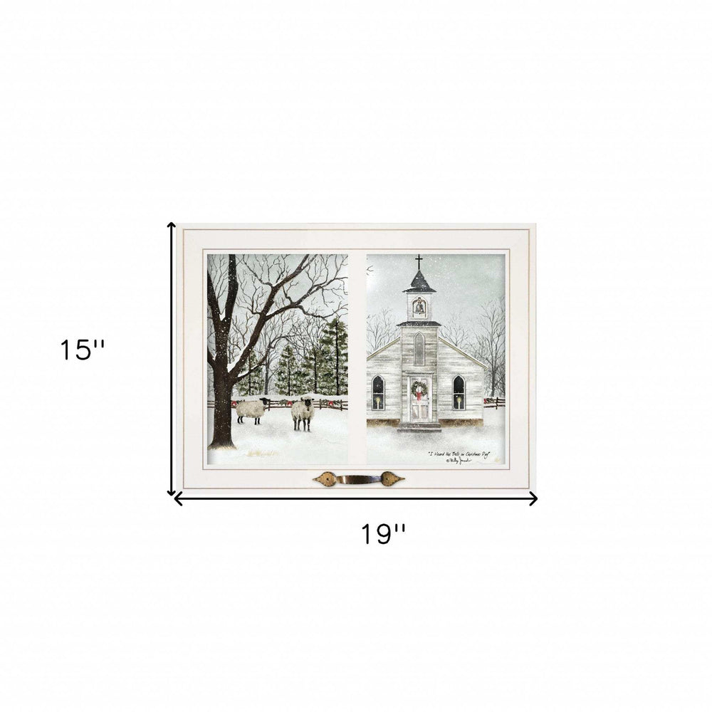 I Heard the Bells on Christmas Day 1 White Framed Print Wall Art - Homeroots - Flyclothing LLC