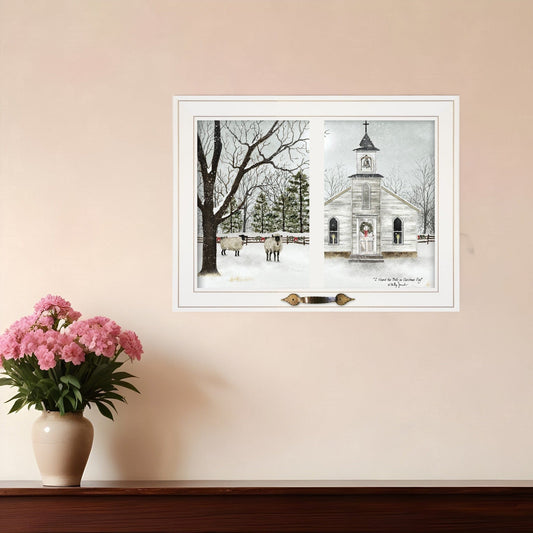 I Heard the Bells on Christmas Day 1 White Framed Print Wall Art - Homeroots