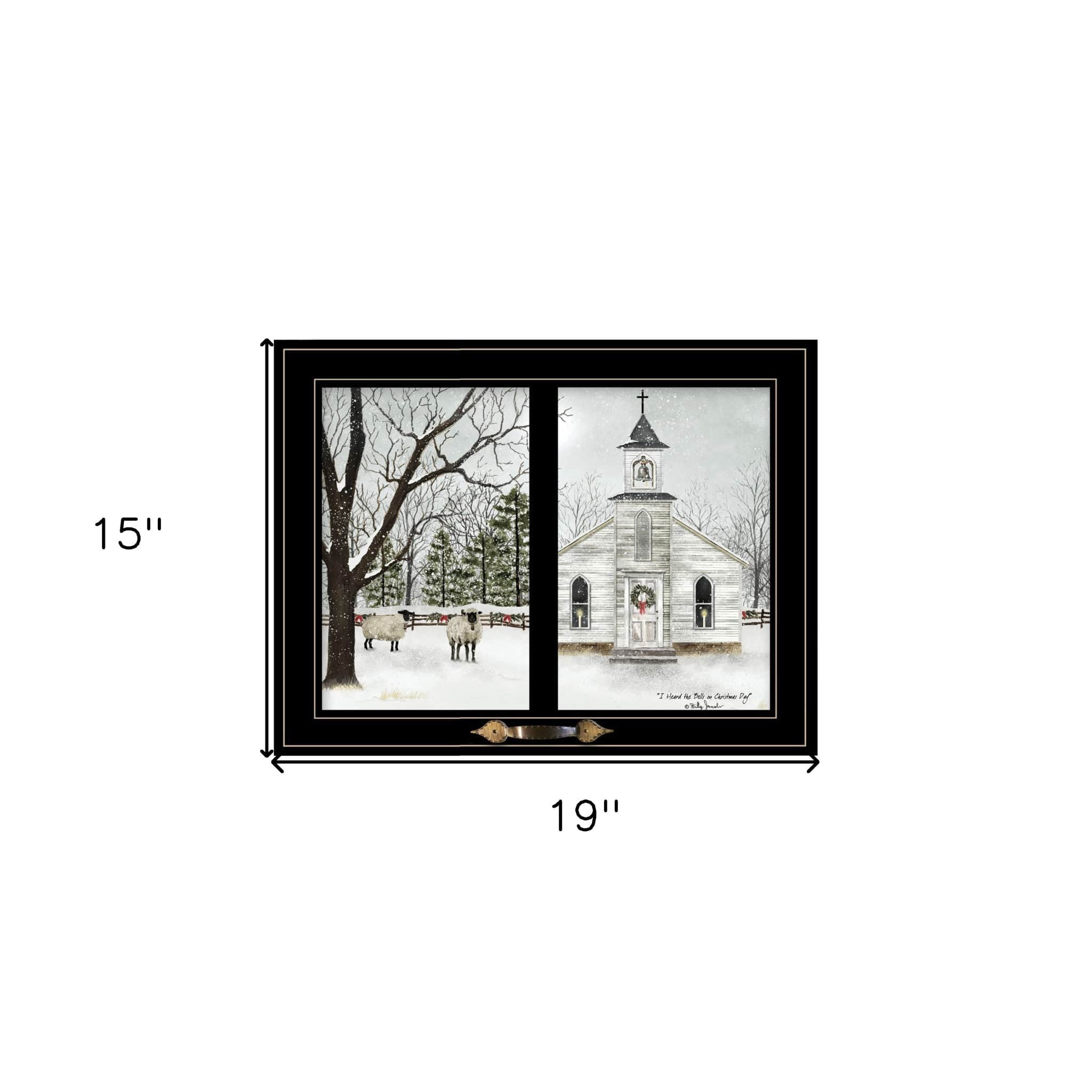 I Heard the Bells on Christmas Day 2 Black Framed Print Wall Art - Homeroots