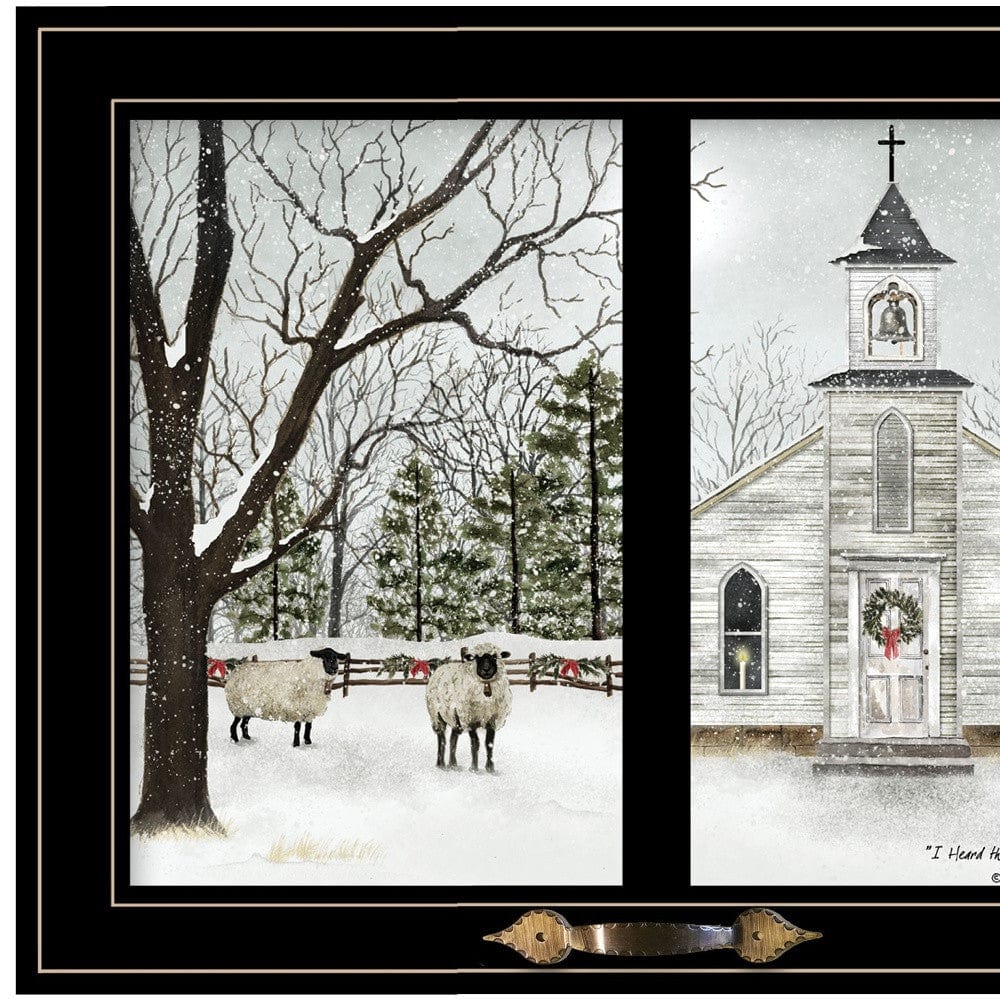 I Heard the Bells on Christmas Day 2 Black Framed Print Wall Art - Homeroots