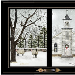 I Heard the Bells on Christmas Day 2 Black Framed Print Wall Art - Homeroots