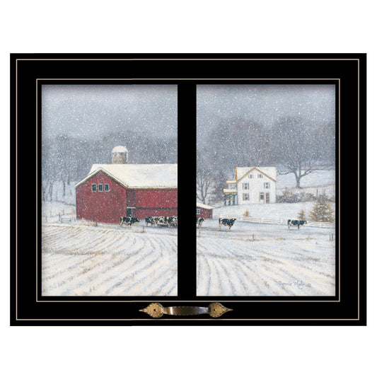 The Home Place 4 Black Framed Print Wall Art - Homeroots